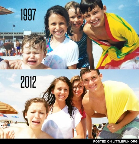 People, clothing, beach - almost nothing has changed
