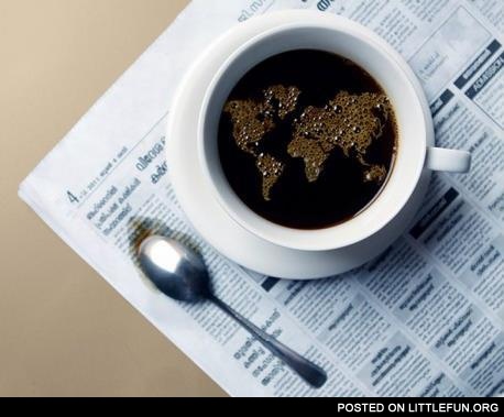 To see the World in a cup of coffee