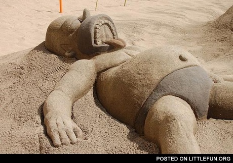 Homer on the beach