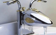 Creative home design. Moto faucet.
