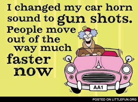I changed my car...