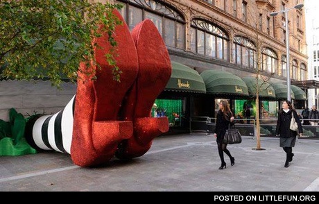 Giant red shoes