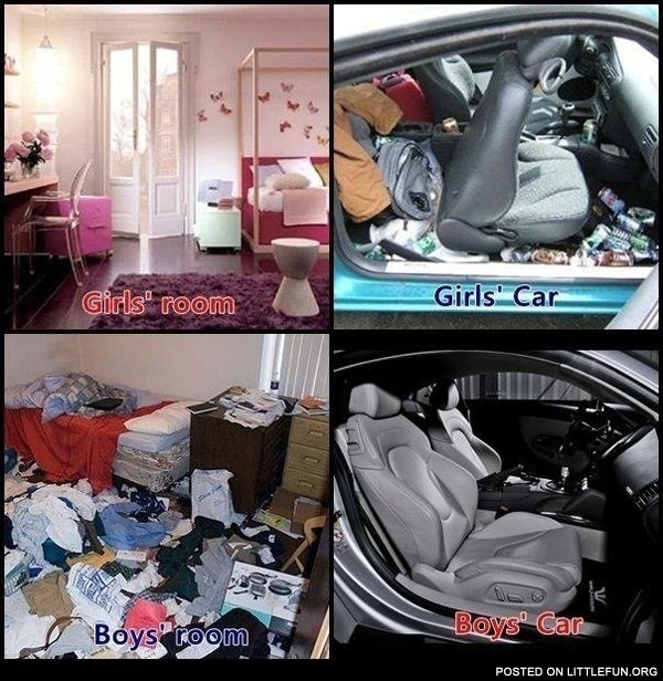 Girls' car vs. Boys' car