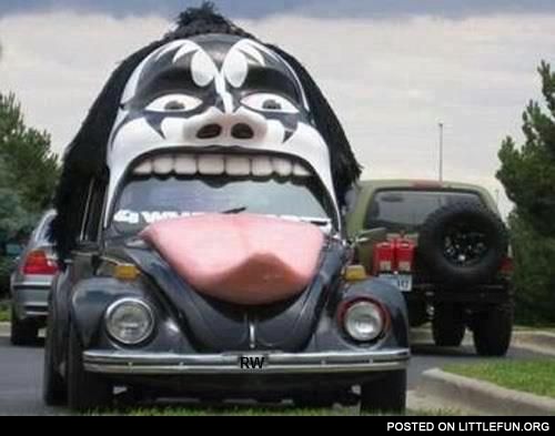Crazy fan's car. KISS.