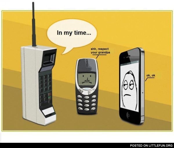 Nokia, iPhone and some unknown cell phone