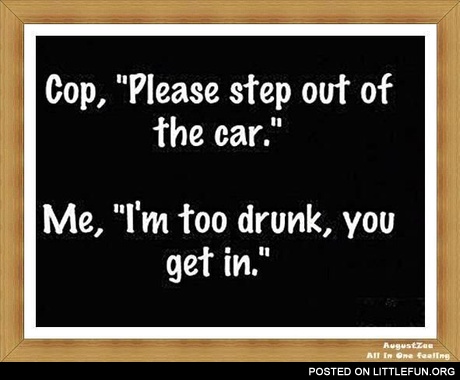 Please step out of the car
