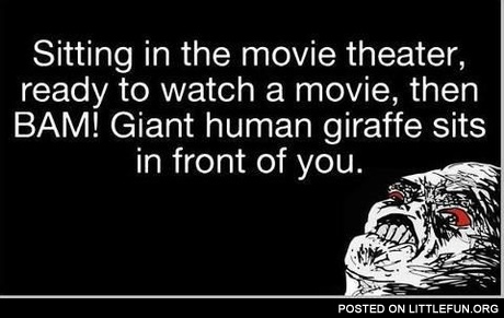 Sitting in the movie theater