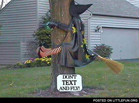 Don't text and fly