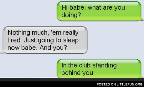In the club