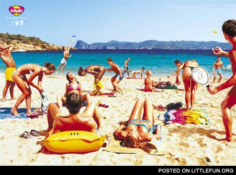 On the beach... Dirty mind, stop.