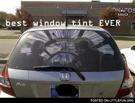 Best window tint ever. Star wars window tint.
