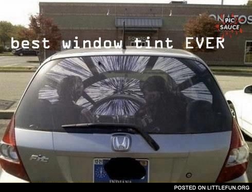 Best window tint ever. Star wars window tint.