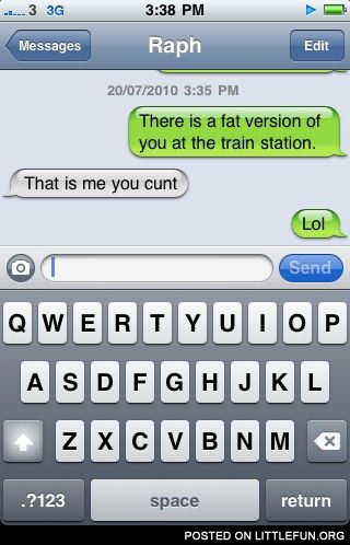 There is a fat version of you at the train station.
