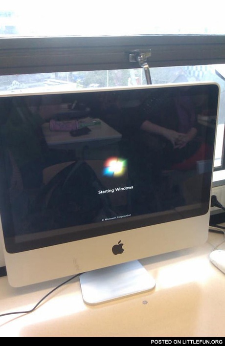 Apple monitor in a parallel Universe