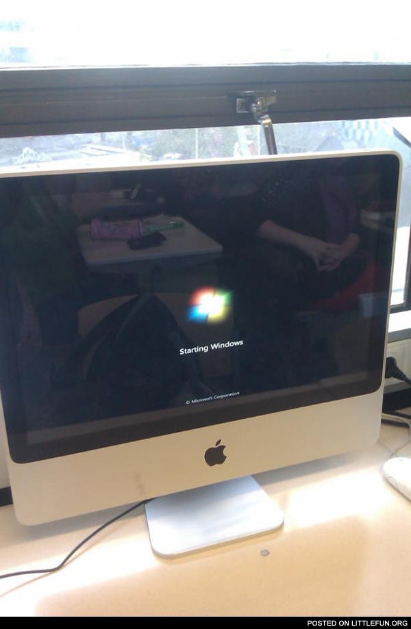 Apple monitor in a parallel Universe