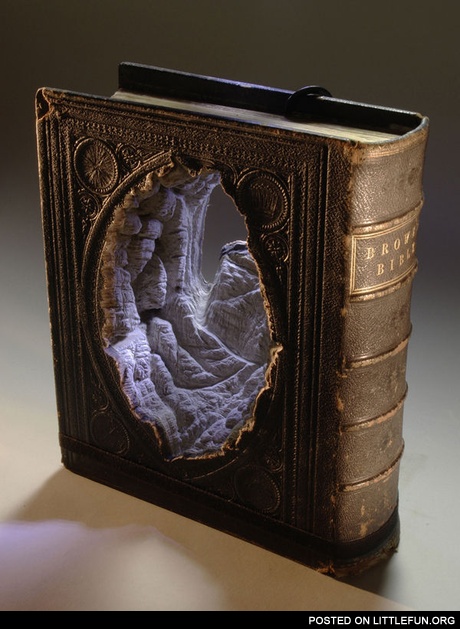 Carved book