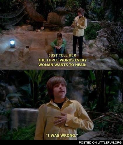 The three words every woman wants to hear