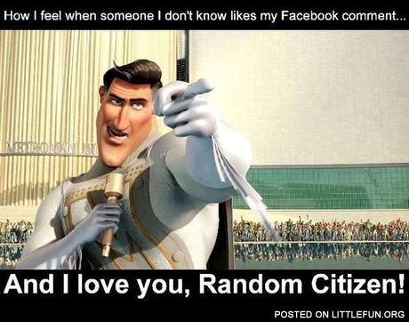 When someone I don't know likes my comment