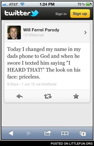 I changed my name in my dad's mobile phone