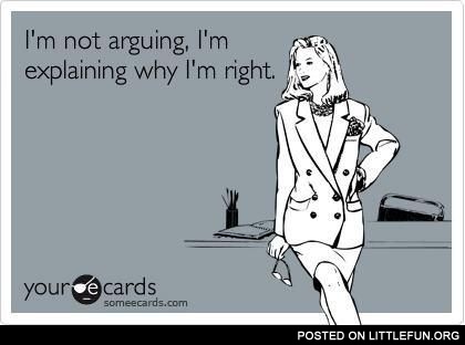 I'm not arguing