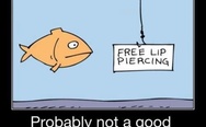 Free lip piercing