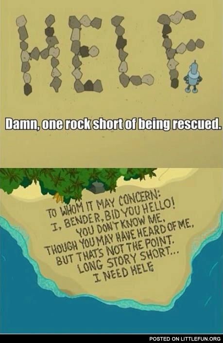 One rock short of being rescued