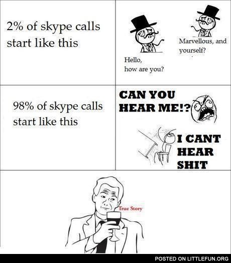98% of Skype calls