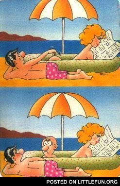 Flirting on the beach