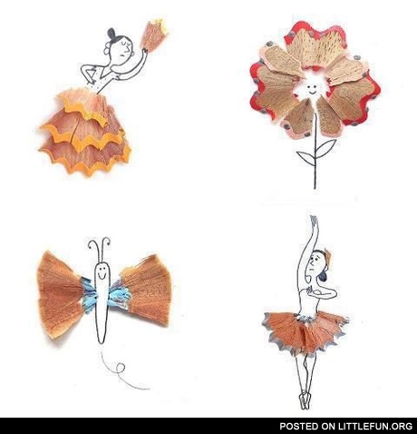Pencil shaving art of Marta Altes