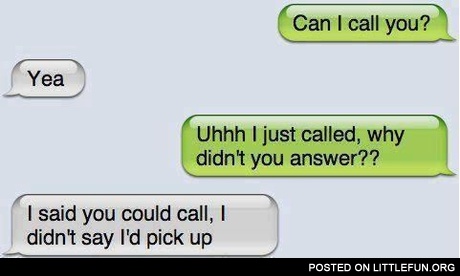 iPhone sms: Can I call you