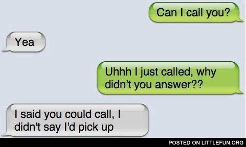 iPhone sms: Can I call you