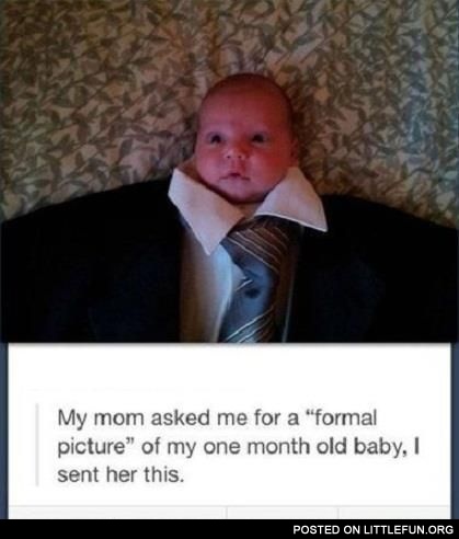 Baby in a business suit