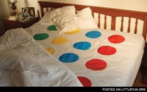 Twister bed sheet.