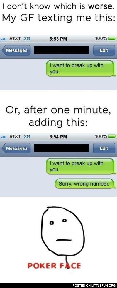 My GF texting me this