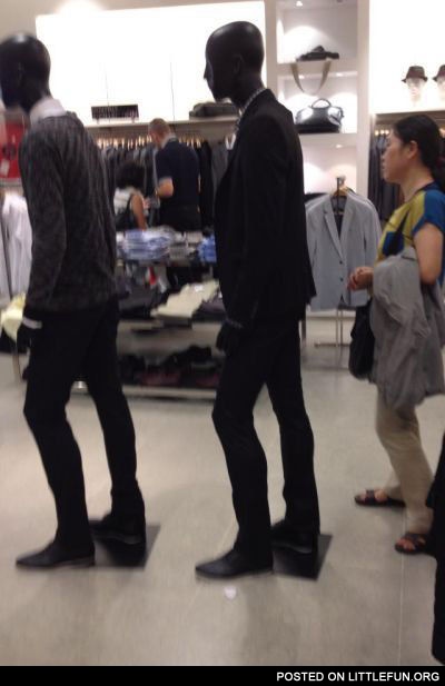 Line in the clothing store