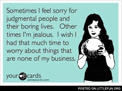 Sometimes I feel sorry