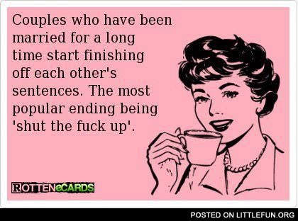 Couples who have been married for a long time