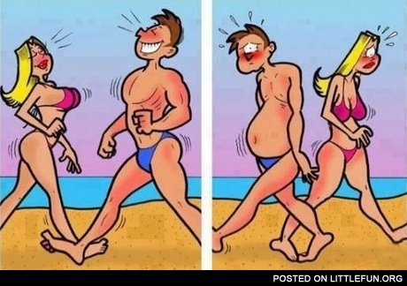 Walking on the beach
