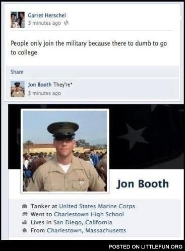 People only join the military because