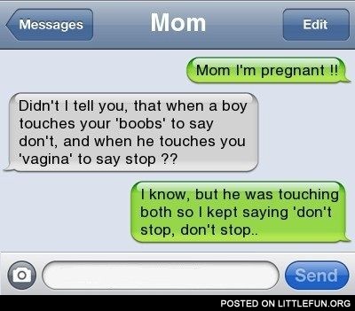Mom, I'm pregnant