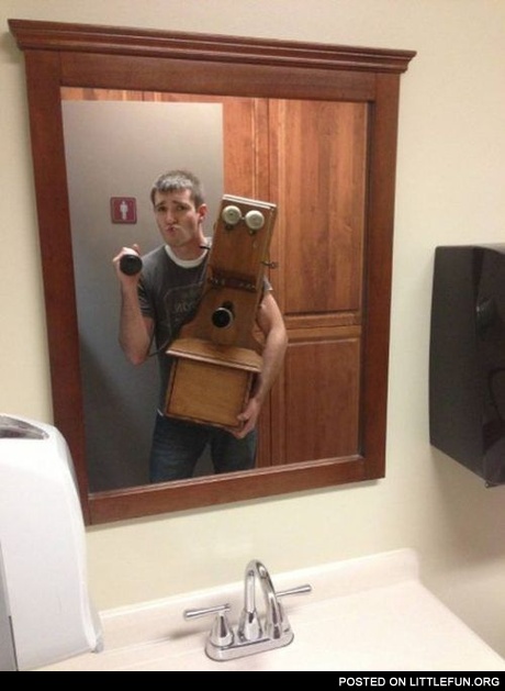 iPhone photos parody. Selfie.