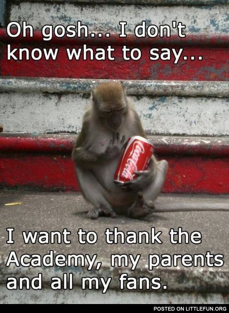 I want to thank the Academy