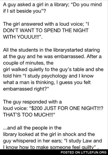 A guy asked a girl