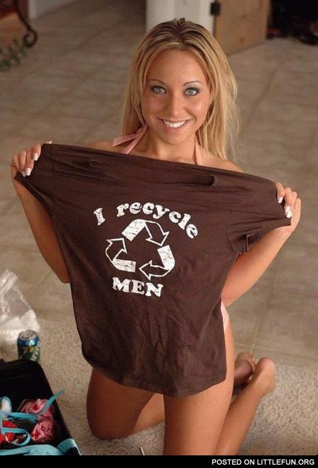 I recycle men T-shirt