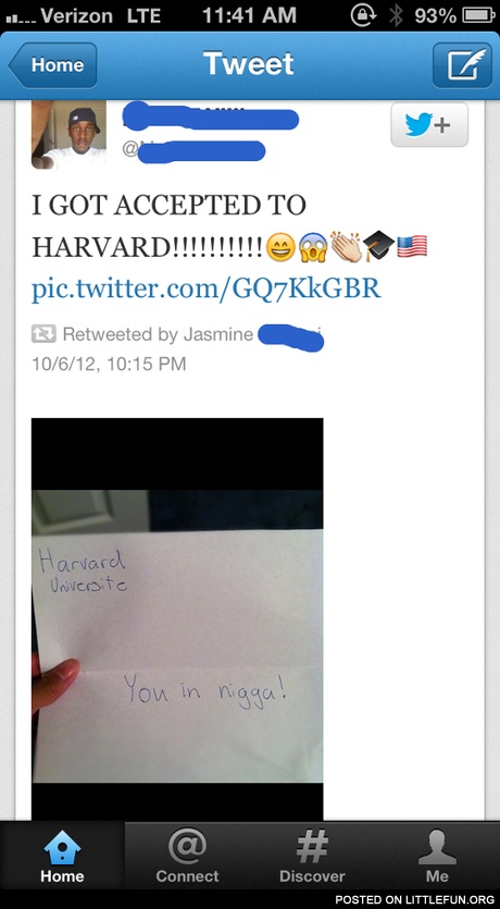 I got accepted to Harvard!!!