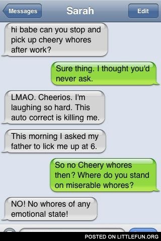 Can you stop and pick up cheery wh0res after work?
