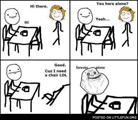 You here alone?