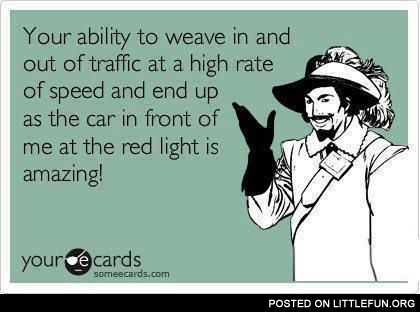 ...as the car in front of me...