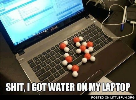 I got water on my laptop