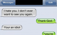 SMS: I hate you